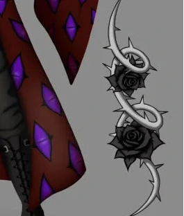 Ashriel Black Rose Tattoo Sticker $5.00