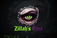 “Create a gothic vampire rockstar logo for Zillah’s Eyes featuring Zyla’s chartreuse-green slit pupil eye staring through a realistic torn opening of ripped flesh. The eye has heavy, smudged red eyeliner and smoky dark purple eyeshadow, masculine. skin is corpse pale, stage lighting reflections in the pupil, hints of blood and metallic textures around the tear. Dark, dramatic, rockstar-glam aesthetic, high detail, intense gaze. the zillah's eyes text is neon chartreuse green fadng into purple ombre